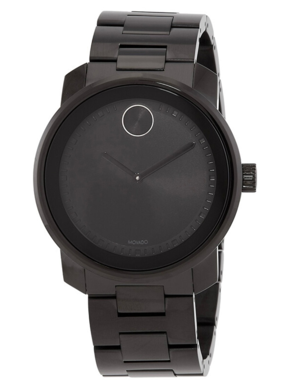 Movado Mens Watch Bold Trend Quartz Black Stainless Steel Bracelet